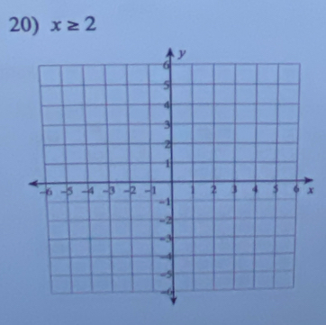 x≥ 2
x