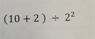 (10+2)/ 2^2