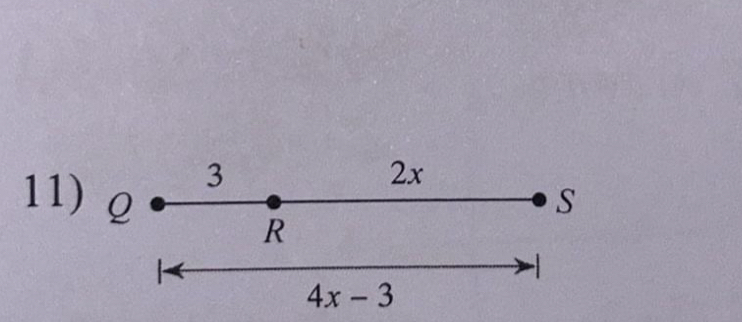 3
2x
s
11) Q
R
4x-3