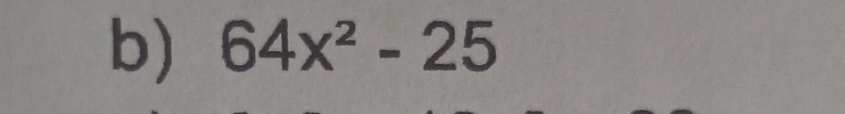 64x^2-25