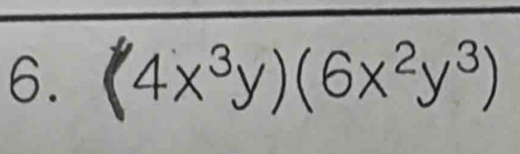 (4x³y)(6x²y³)