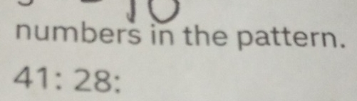 numbers in the pattern.
41:28 :