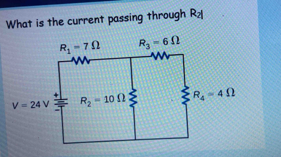 What is the current passing through R₂