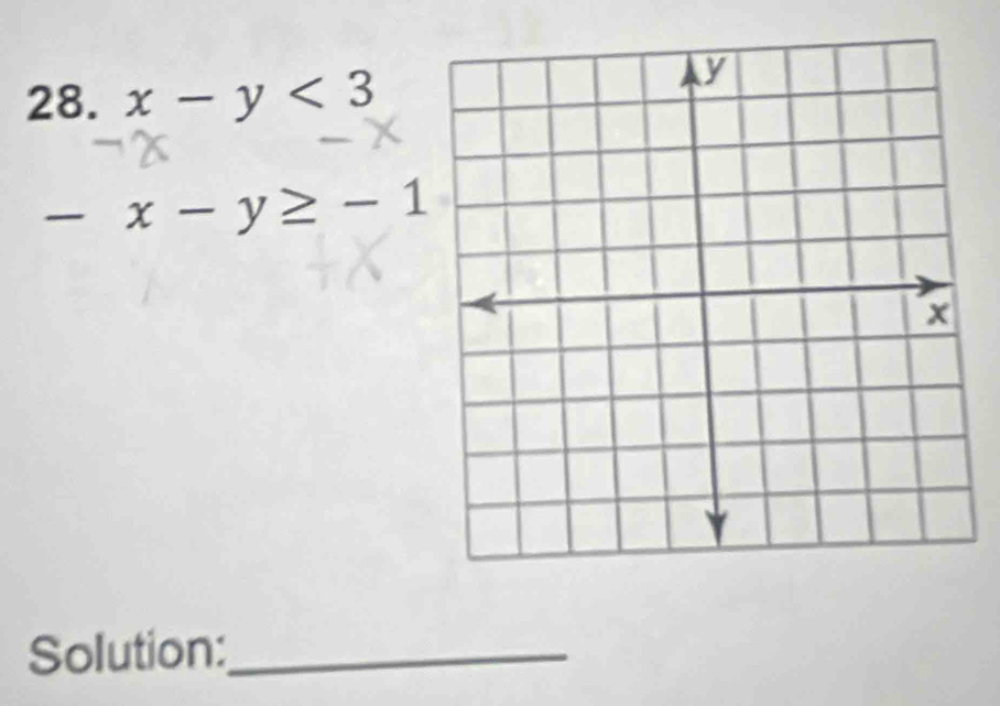 x-y<3</tex>
-x-y≥ -1
Solution:_