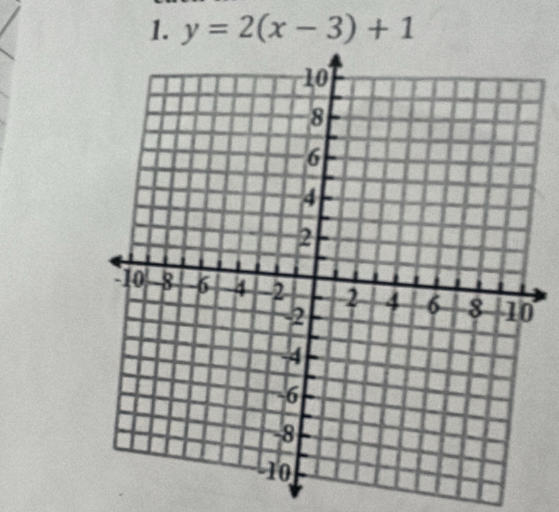 y=2(x-3)+1