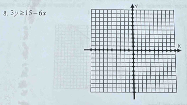 3y≥ 15-6x