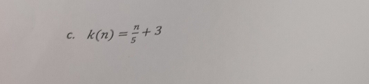 k(n)= n/5 +3