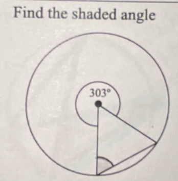 Find the shaded angle