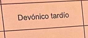 Devónico tardío