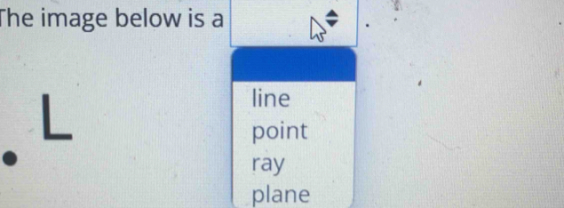 The image below is a
line
point
ray
plane