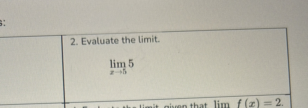 given that lim .