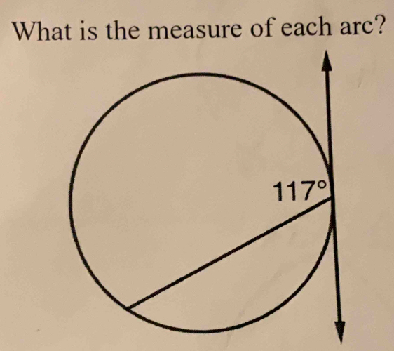 What is the measure of each arc?