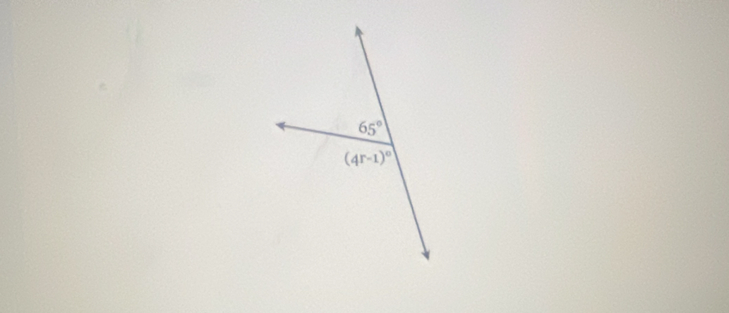 65°
(4r-1)^circ 