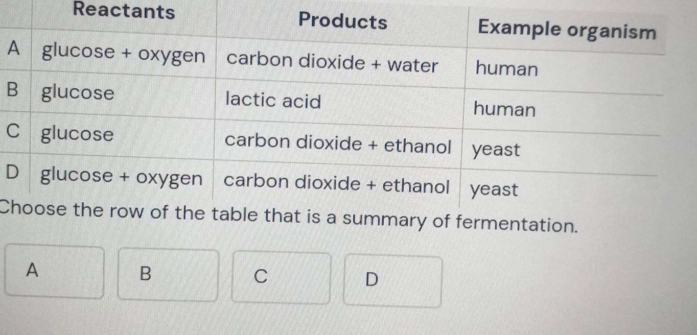 Reactants
A
C
D
C
A
B
C
D