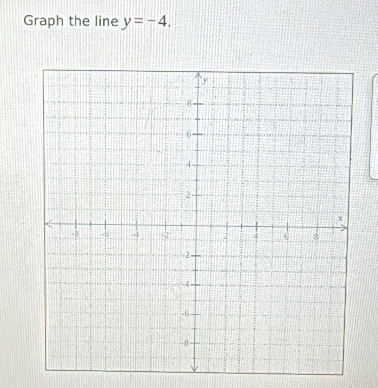 Graph the line y=-4.