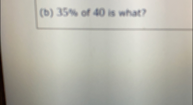 35% of 40 is what?