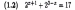 (1.2) 2^(r+1)+2^(3-r)=17