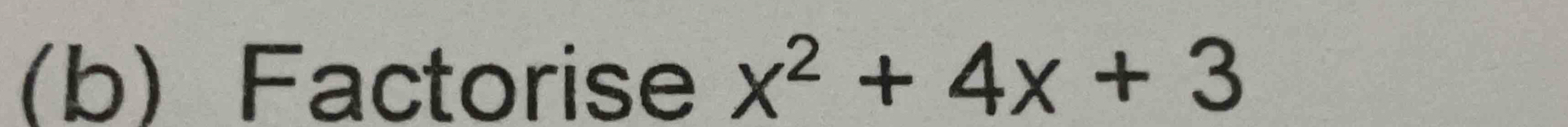 Factorise x^2+4x+3