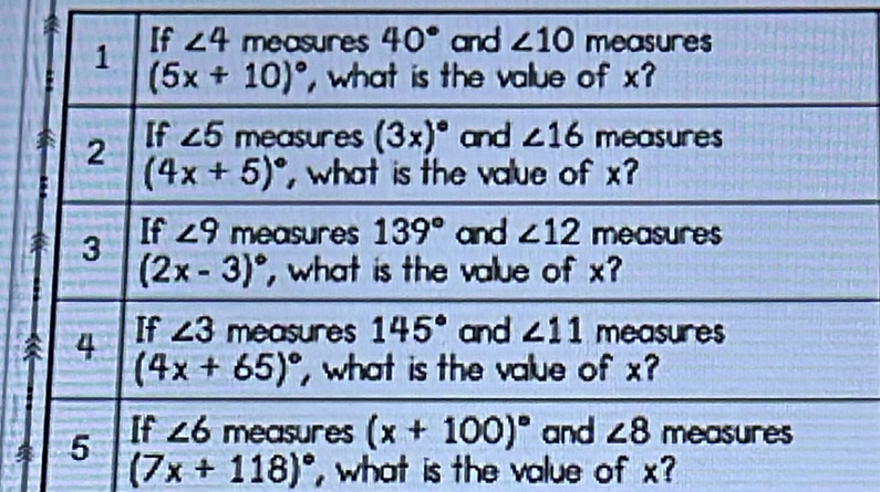 (7x+118)^circ  , what is the value of x ?