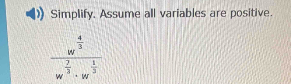 Simplify, Assume all variables are positive.