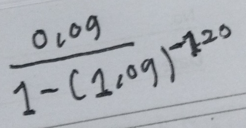 frac 0.091-(1.09)^-1.20