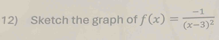 Sketch the graph of f(x)=frac -1(x-3)^2