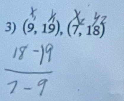 (9,19),(7,18)