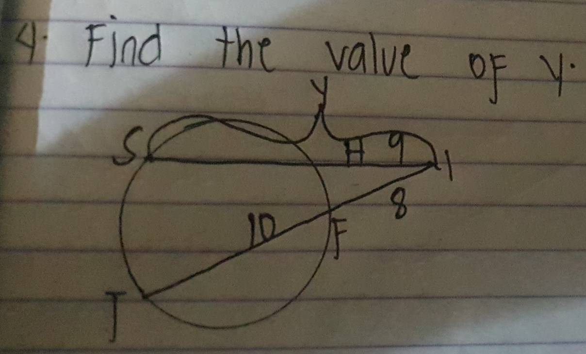 AFind the value of y
Y