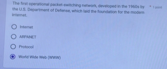 Solved: The first operational packet-switching network, developed in ...