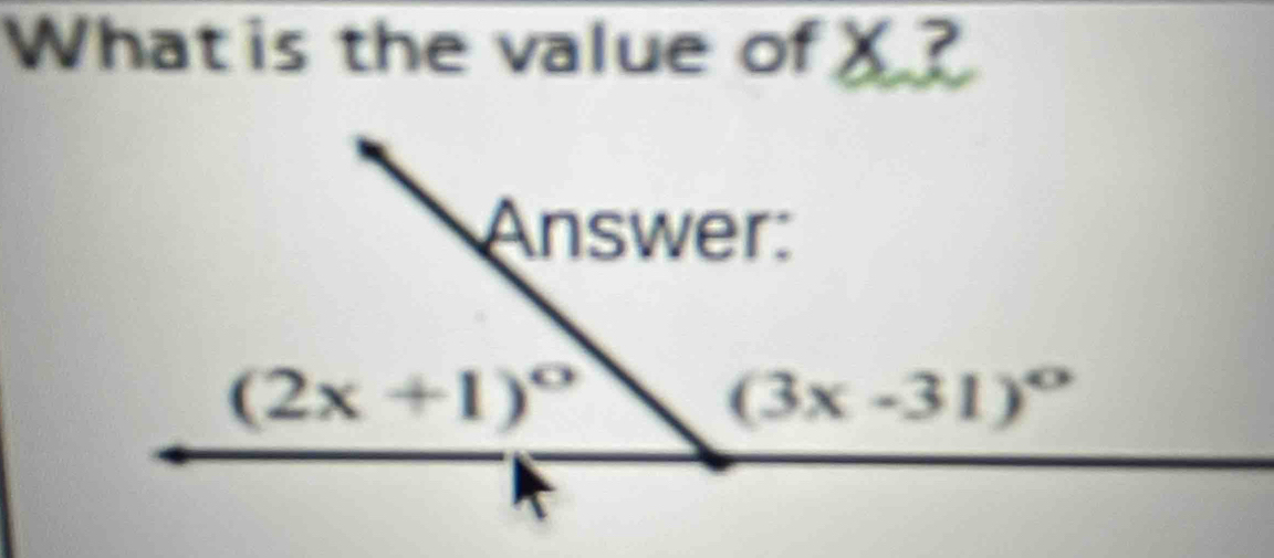 What is the value of X ?