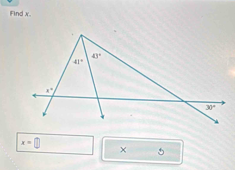 Find x.
x=□
× S