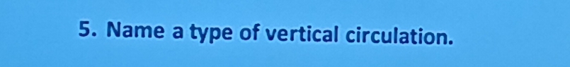 Name a type of vertical circulation.