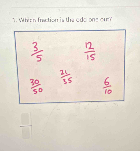 Which fraction is the odd one out? 
□