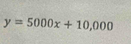 y=5000x+10,000