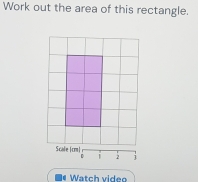 Work out the area of this rectangle. 
1 Watch viden