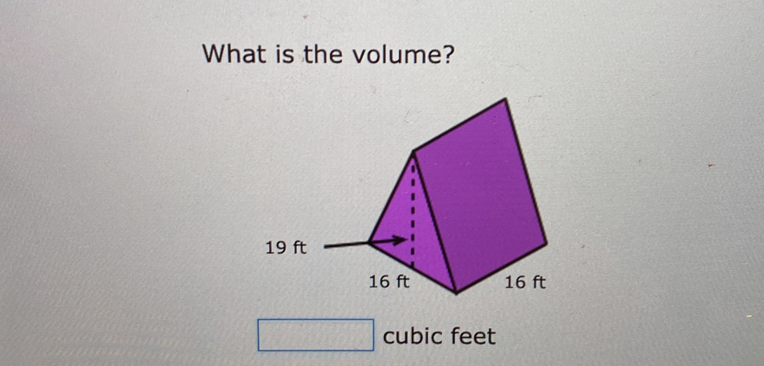 What is the volume? 
cubic feet