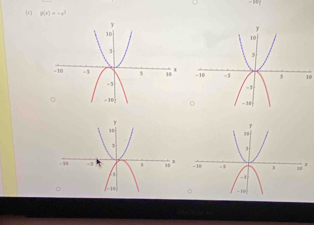 10 
(c) g(x)=-x^2
10