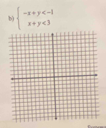 beginarrayl -x+y <3endarray.
Systems