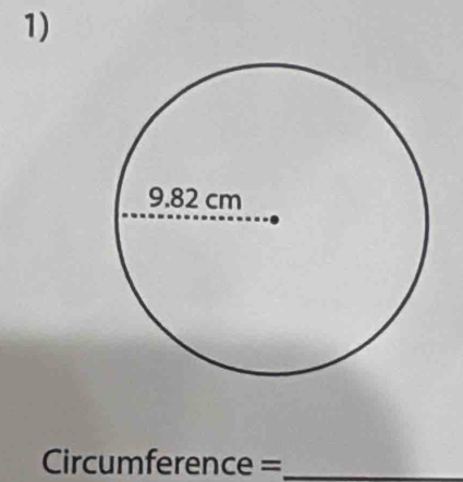 Circumference =_