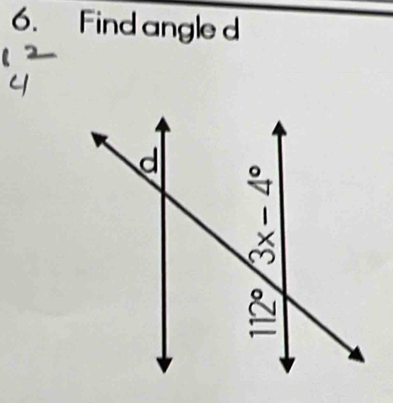 Find angle d