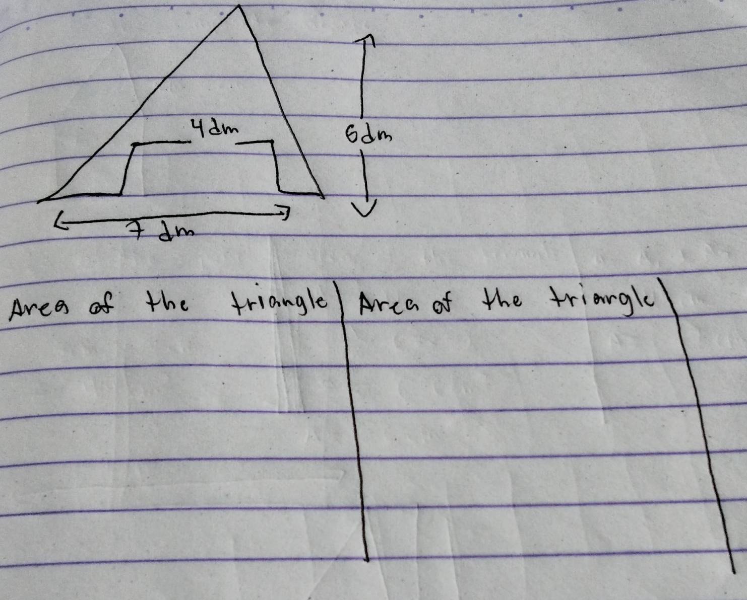 Ares of the triangle Arca of the triangle