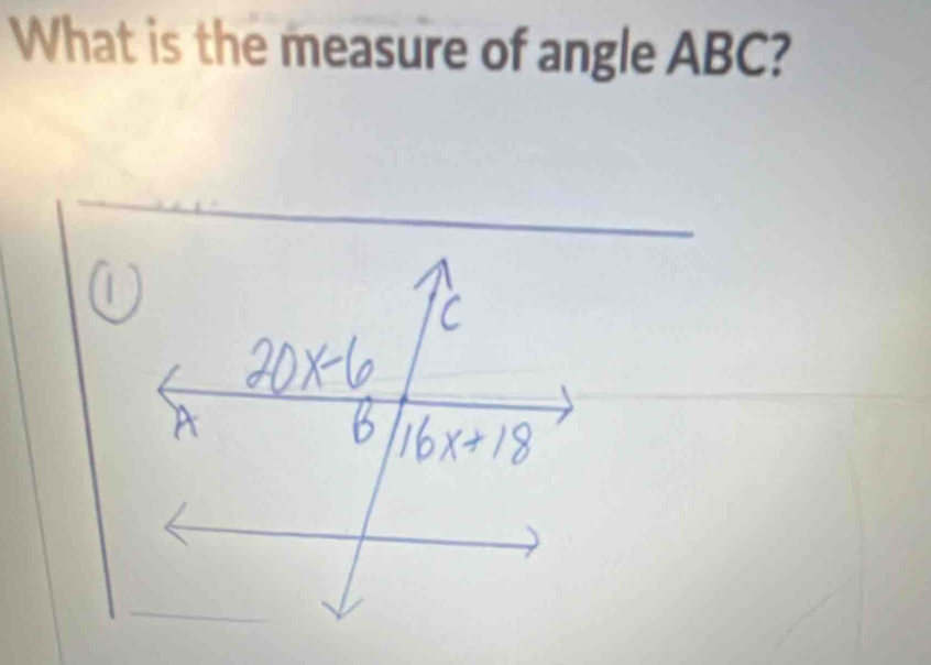 What is the measure of angle ABC? 
_