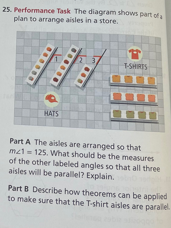 Solved: Performance Task The diagram shows part of a plan to arrange ...