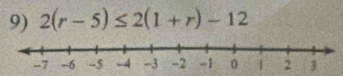 2(r-5)≤ 2(1+r)-12