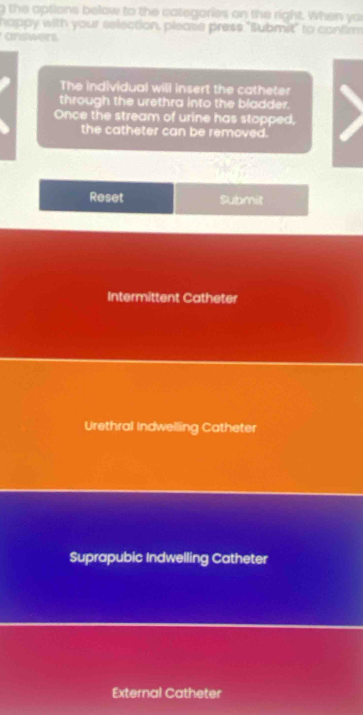 Solved: the options below to the categories on the right. When yor ...