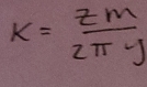 k= Zm/2π y 