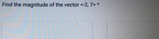 Find the magnitude of the vector *