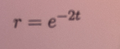 r=e^(-2t)