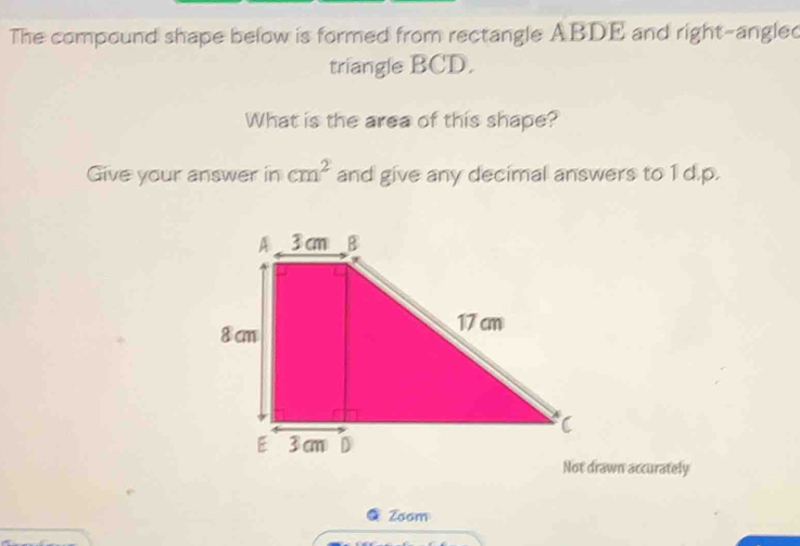 Solved: The compound shape below is formed from rectangle ABDE and ...