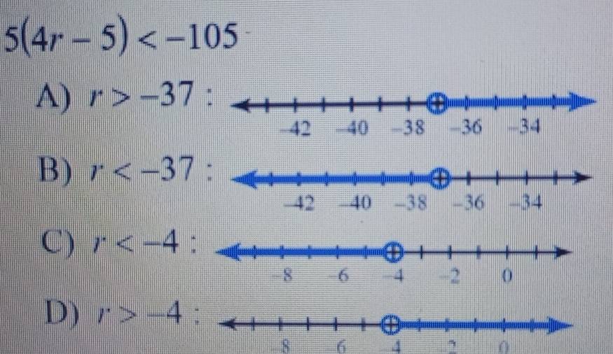 5(4r-5)
A) r>-37
B) r
C) r :
D) r>-4
- 8 6 4 , 0